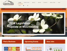 Tablet Screenshot of cashiersareachamber.com